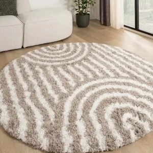 Luxe Rond vloerkleed Scandinavisch – Cozy Arch beige Black Friday-72%