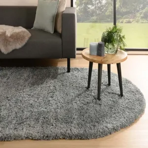 Exclusieve Aanbieding Ovaal hoogpolig vloerkleed – Cozy Shaggy – grijs    Black Friday-61%