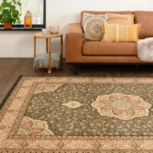 Speciale Aanbieding Perzisch tapijt – Mirage Majesty groen/beige Black Friday-43%