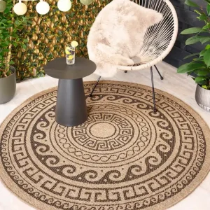Betrouwbaar Jute buitenkleed rond – Sunset Shores beige/zwart Black Friday-38%