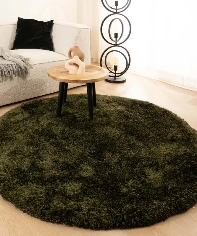 Rond shaggy vloerkleed – Meadow olijfgroen Black Friday-33% Koop Vandaag