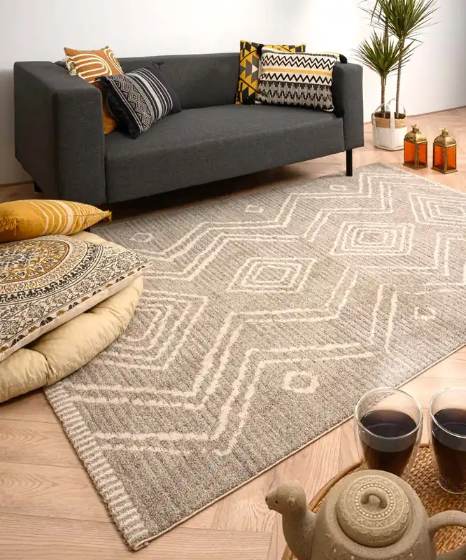 Berber vloerkleed Beni Ouarain Bahij – lichtgrijs Black Friday-49% Koopje