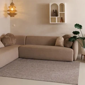 Laagpolig vloerkleed Lush – taupe/lichtgrijs -74% Weekendaanbieding