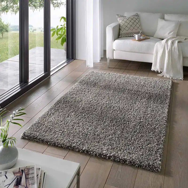 Nieuw Model Vierkant hoogpolig vloerkleed effen Classic – donkergrijs -39%