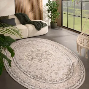 Buitenkleed ovaal Vintage – Valenca Nova beige/lichtgrijs Black Friday-35% Exclusief
