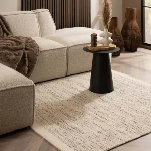 Shop Nu Wollen vloerkleed vierkant – Ulstein wit/zwart Black Friday-42%