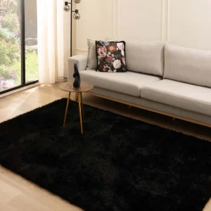 Hoogpolig vloerkleed velvet – Posh zwart Black Friday-40% Nieuw