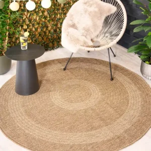 Limited Edition Jute buitenkleed rond – Sunset Spirit beige/wit Black Friday-38%