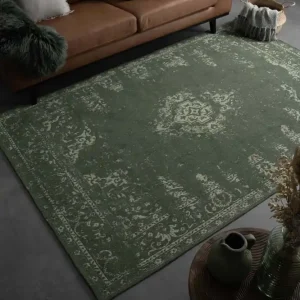 Vintage vloerkleed Nomad – groen Black Friday-33% Laatste Versie