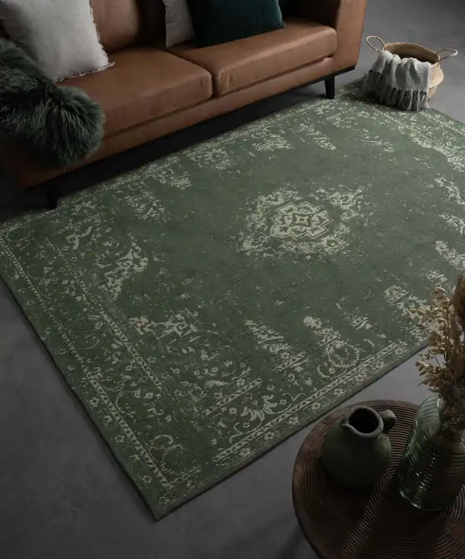 Vintage vloerkleed Nomad – groen Black Friday-33% Laatste Versie