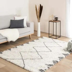 Finale Uitverkoop Hoogpolig vloerkleed berber Artisan – wit/grijs Black Friday-38%