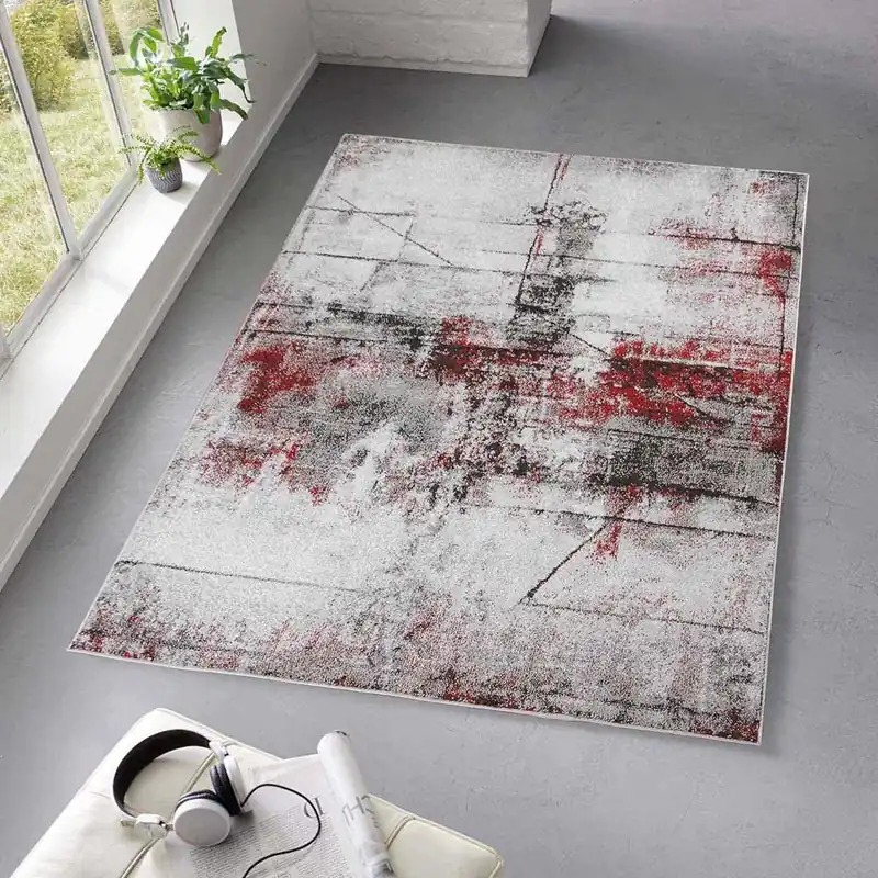 Groothandel Abstract vloerkleed – Arlo rood Black Friday-39%