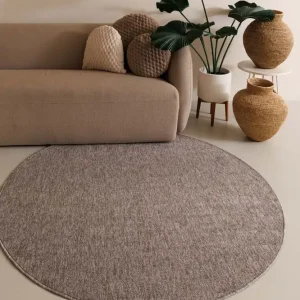 Finale Uitverkoop Rond vloerkleed Lush – taupe/lichtgrijs -73%