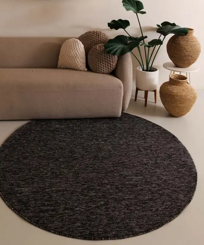 Rond vloerkleed Lush – antraciet -73% Lage Prijs