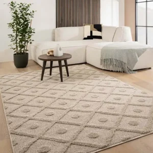 Scandinavisch vloerkleed – Arc Diamond beige Black Friday-70% Betrouwbaar