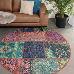 Rond patchwork vloerkleed – Fade No.1 multi Black Friday-48% Gecertificeerd