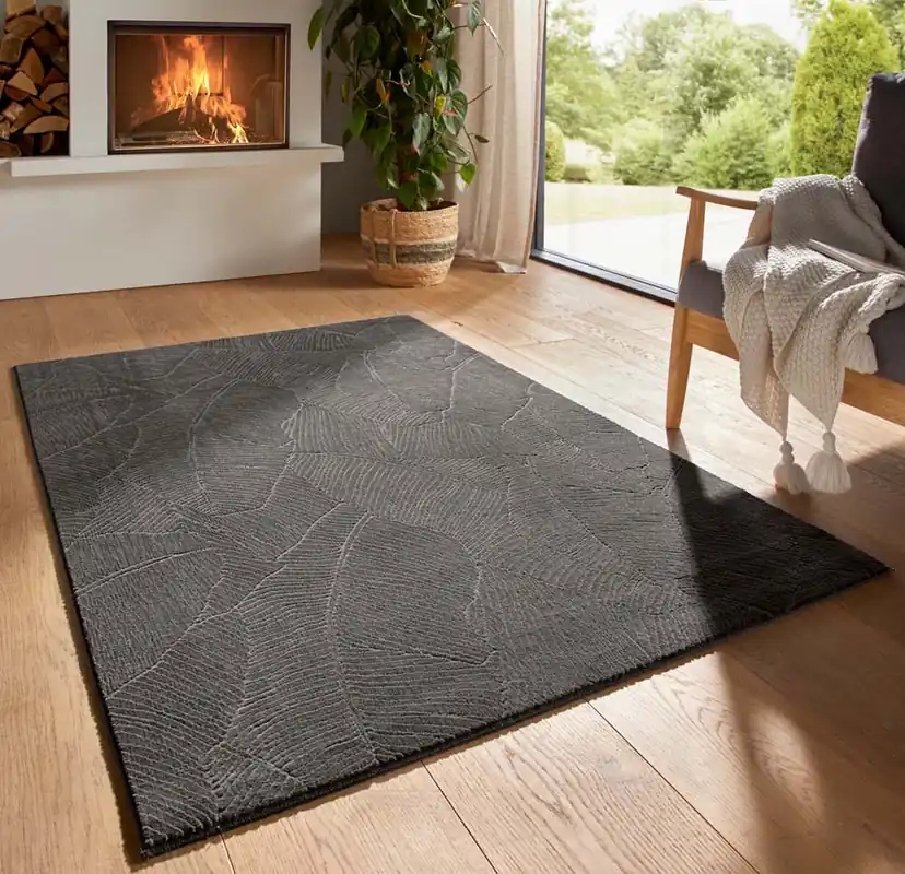 Wereldwijde Verzending Zacht vloerkleed – Fuzz Leaf antraciet Black Friday-43%