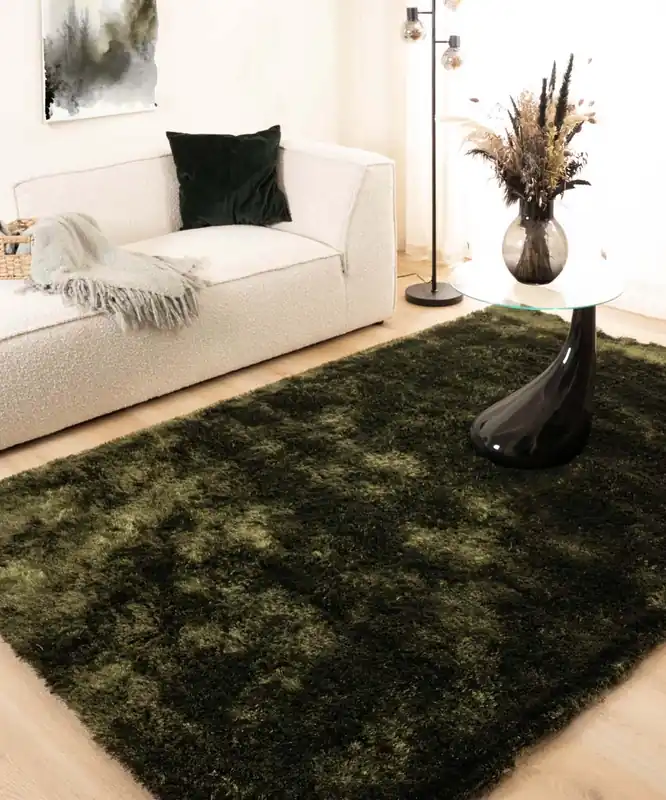 Favoriet Shaggy vloerkleed – Spark olijfgroen Black Friday-58%