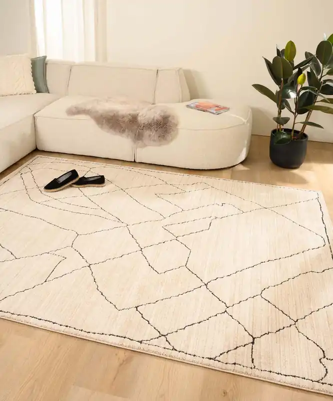 Abstract vloerkleed – Fancy Scribble crème Black Friday-71% Rechtstreeks Van De Fabrikant