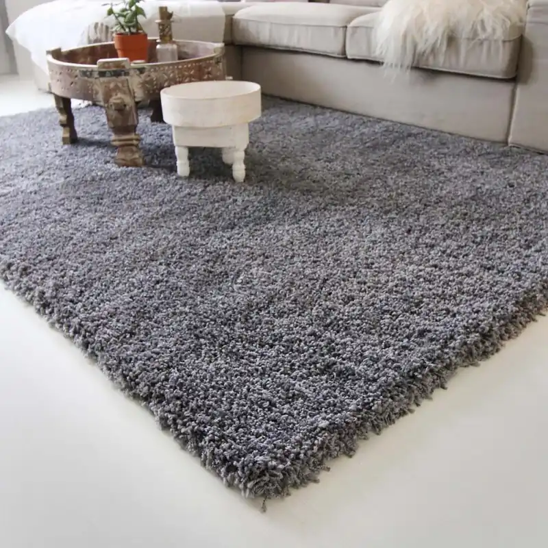Beste Prijs Hoogpolig vloerkleed shaggy Royal 5cm hoogte – grijs
