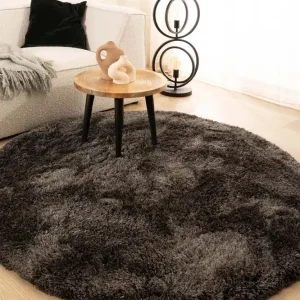 Rond shaggy vloerkleed – Meadow antraciet Black Friday-33% Budget