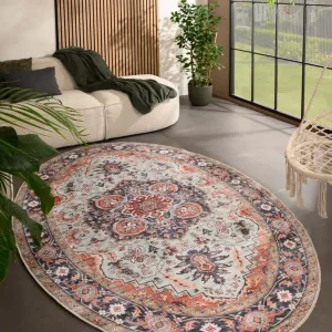 Bestseller Buitenkleed ovaal Vintage – Valenca Fino groen/blauw Black Friday-35%
