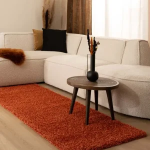 Hoogpolige loper shaggy Trend effen – terracotta Black Friday-32% Gratis Retour