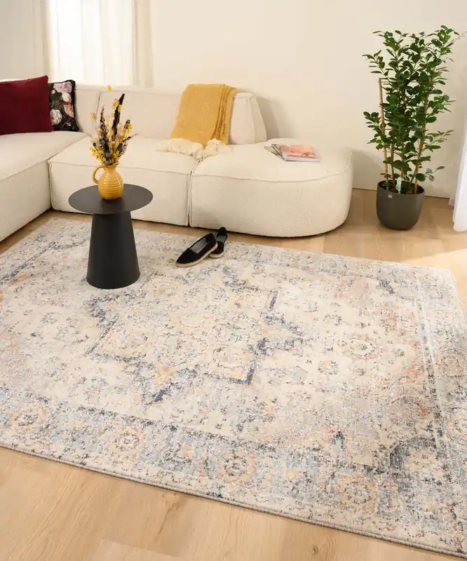 Vintage vloerkleed – Classic Arthur crème/blauw Black Friday-67% Lage Prijs