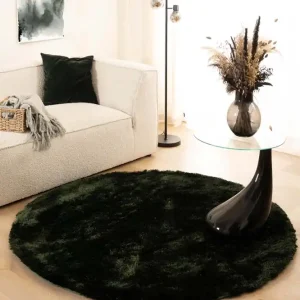 Rond shaggy vloerkleed – Spark jade Black Friday-60% Betaalbaar