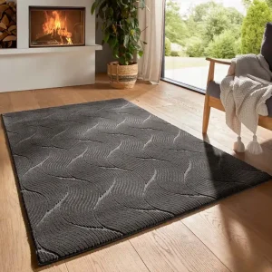 Zacht vloerkleed – Fuzz Whirl antraciet Black Friday-43% Express Levering