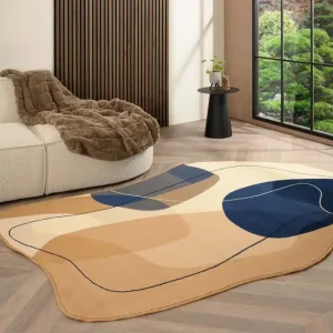 Organisch vloerkleed – Ease Stone blauw Black Friday-40% Express Levering