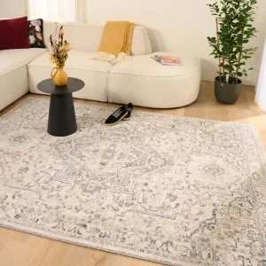 Vintage vloerkleed – Classic Bernard wit/blauw Black Friday-55% Direct Beschikbaar
