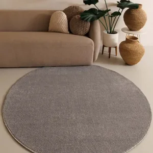 Rond vloerkleed Fine – lichtgrijs -42% Plaats Bestelling