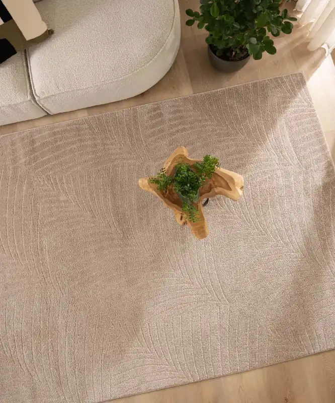 Limited Edition Scandinavische loper – Contour Leaf beige Black Friday-70%