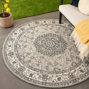 Rond Vintage buitenkleed – Flip Agnes grijs Black Friday-39% Betrouwbaar