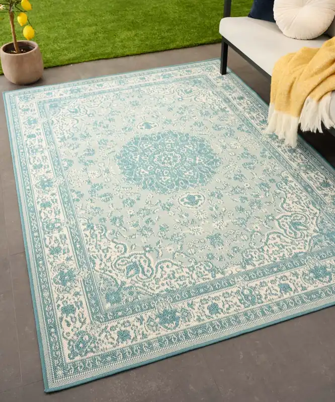 Op = Op Vintage buitenkleed – Flip Agnes turquoise Black Friday-37%