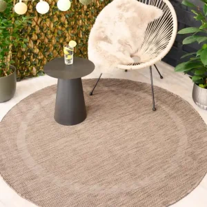 Hete Deal Rond buitenkleed – Sunset lichtbruin Black Friday-38%