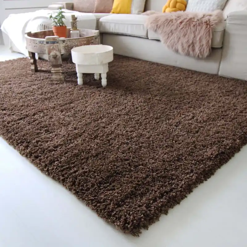 Hoogpolig vloerkleed shaggy Royal 5cm hoogte – bruin Seizoensaanbieding