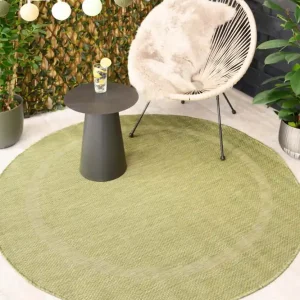 Rond buitenkleed – Sunset lichtgroen Black Friday-38% Handgemaakt