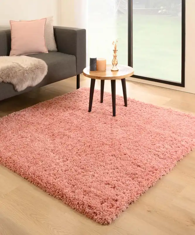 Vierkant hoogpolig vloerkleed – Cozy Shaggy – roze Black Friday-55% Bestseller