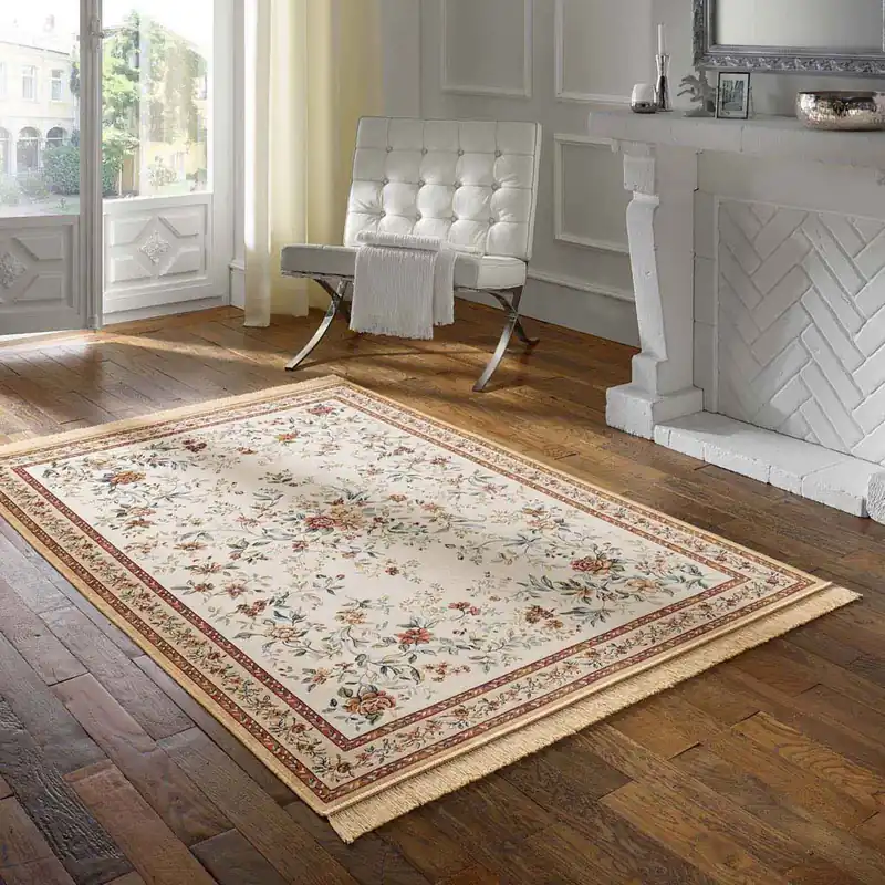 Budget Oosters vloerkleed – Regal Flora crème/rood Black Friday-36%