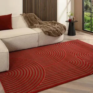 Wereldwijde Verzending Japandi vloerkleed – Ease Akira rood Black Friday-40%