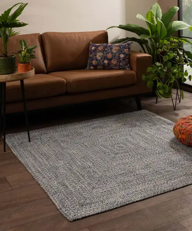Vloerkleed katoen vierkant – Joy blauw Black Friday-30% Topkwaliteit