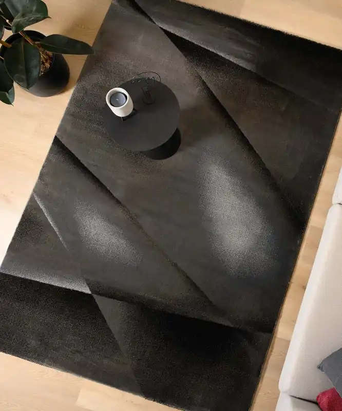 Nu Kopen Abstract vloerkleed – Vision zwart/grijs Black Friday-38%