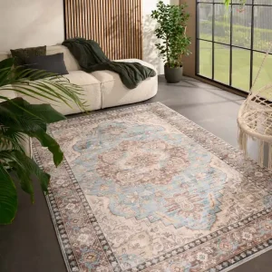 Vintage buitenkleed – Valenca Fino lichtblauw Black Friday-35% Hete Deal
