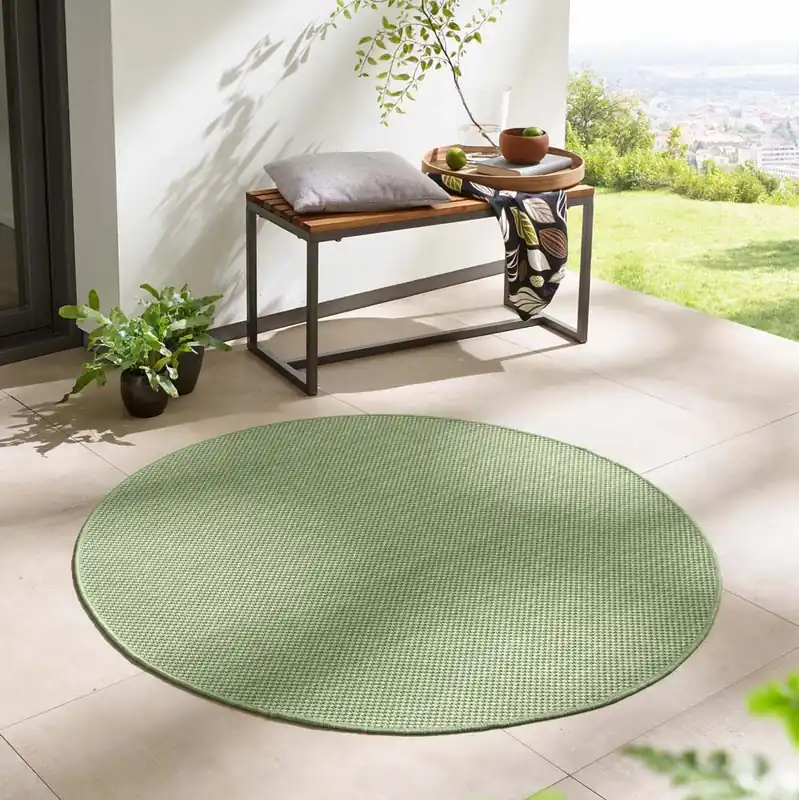 Rond buitenkleed – Elara groen Black Friday-39% Beperkte Voorraad