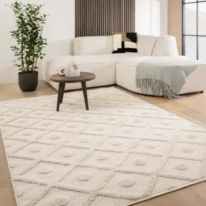 Scandinavisch vloerkleed – Arc Diamond crème Black Friday-70% Aanbieding