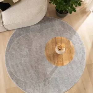 Rond vloerkleed Scandinavisch – Contour Circle grijs Black Friday-77% Weekendaanbieding