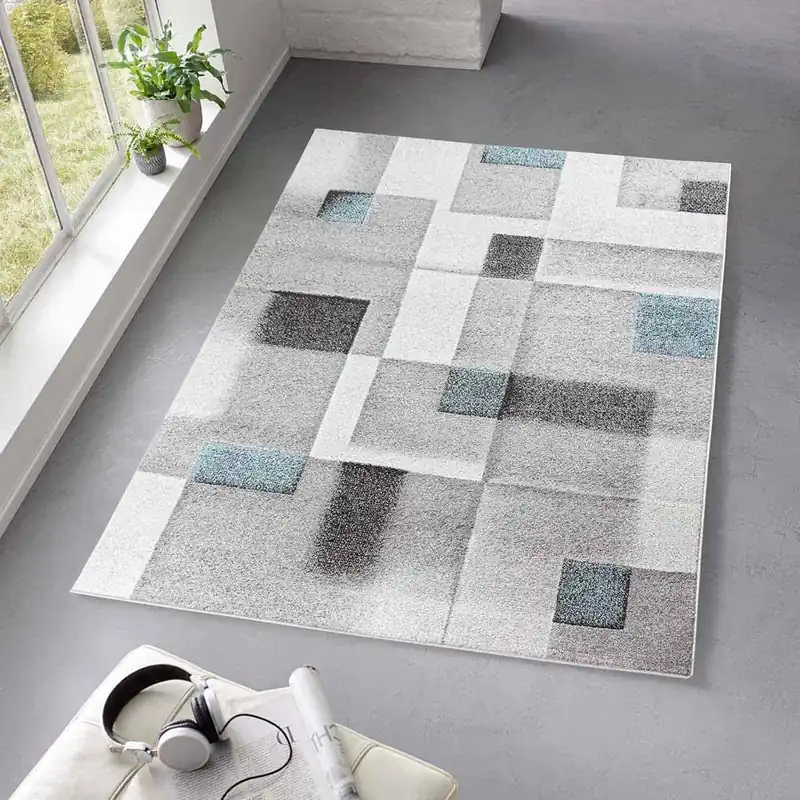 Modern vloerkleed – Cleo grijs/blauw Black Friday-39% Snelle Levering