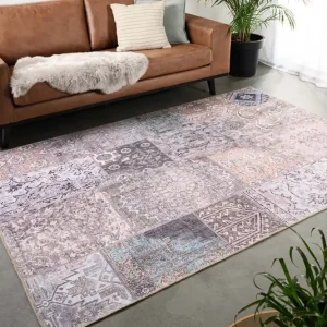 Veilige Betaling Patchwork vloerkleed – Fade Dreamer beige Black Friday-52%